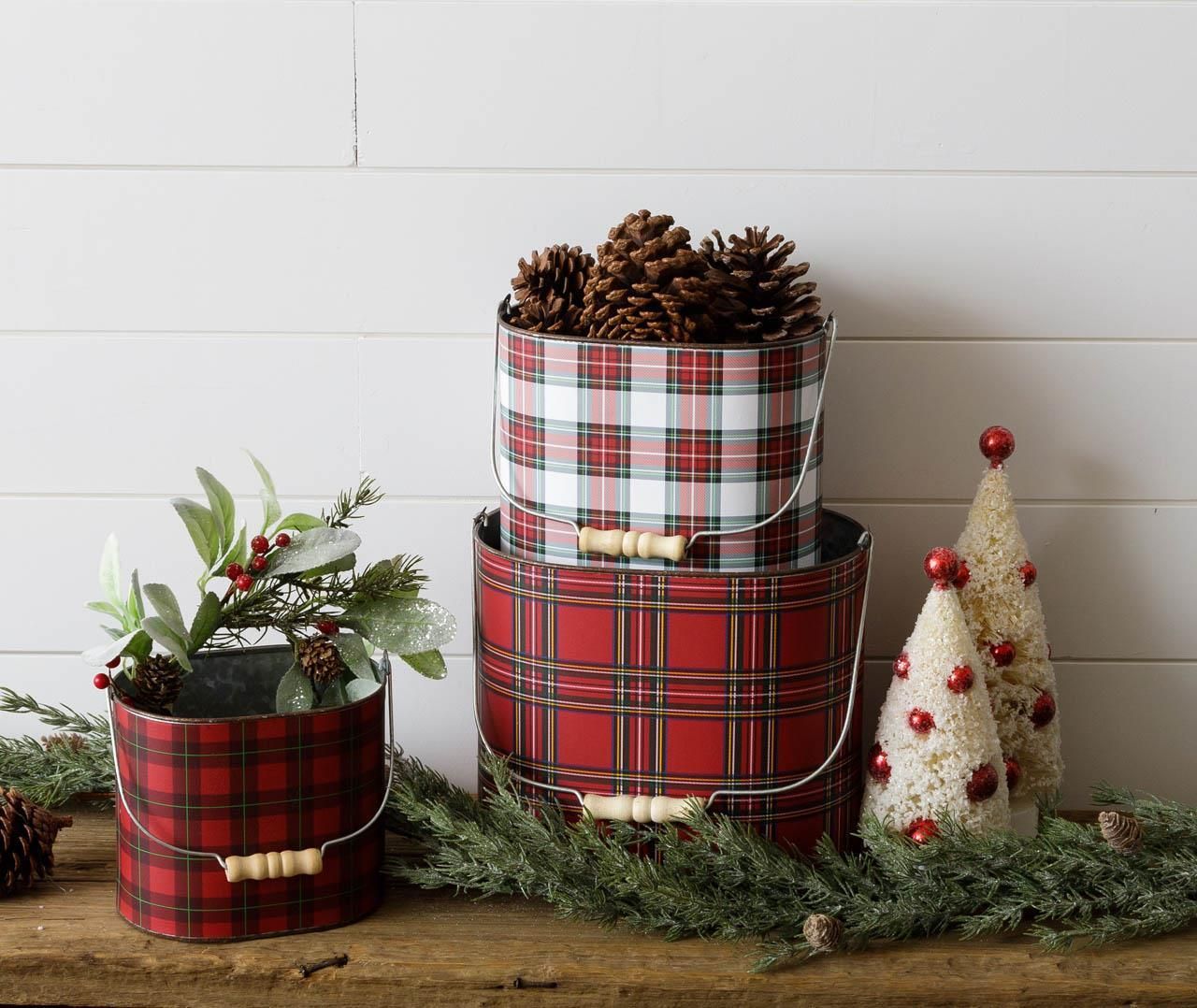 Red Tartan Tin, Small