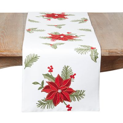 White Holly Table  Runner, 70"