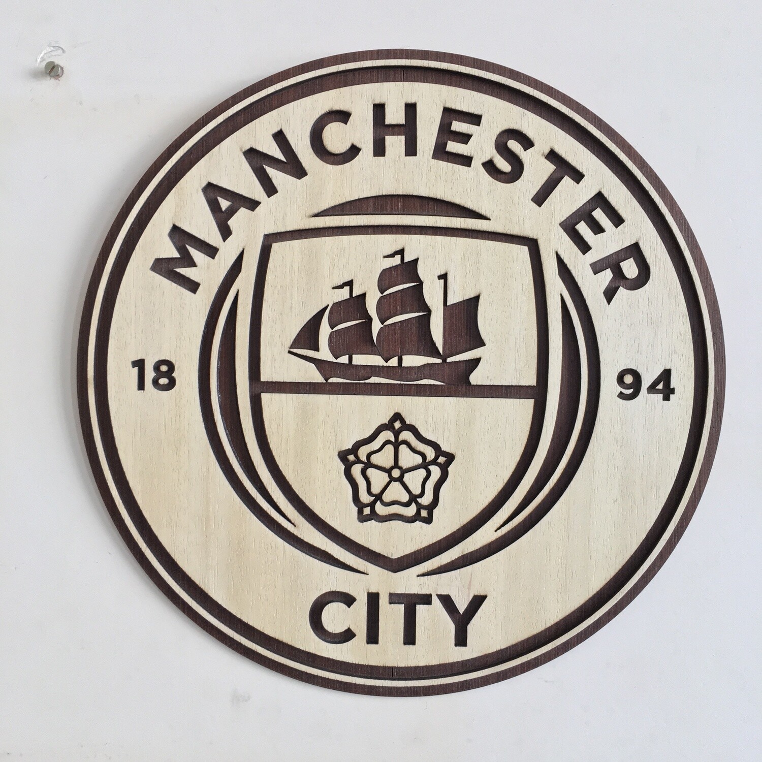 Portefeuille Officiel Manchester City FC - Blason Embossé, Imitation Cuir, Neuf Avec Étiquettes