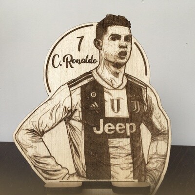 Wood Phone/Tablet Stand – Cristiano Ronaldo