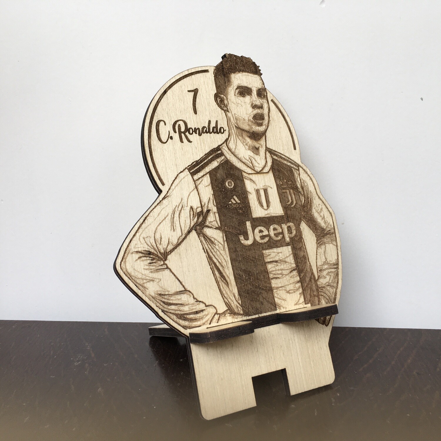 Wood Phone/ Tablet Stand - Cristiano Ronaldo