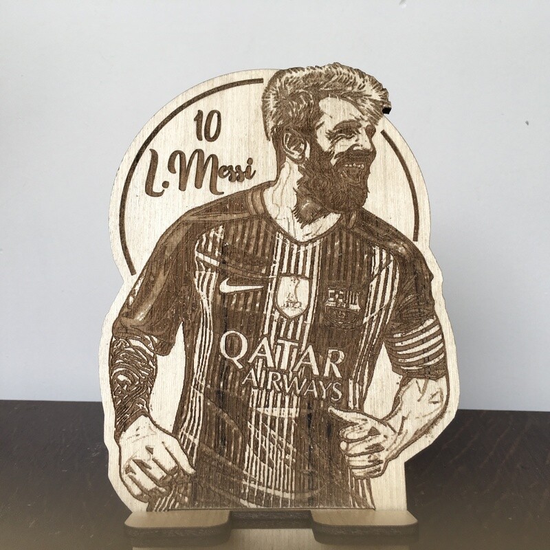 Wood Phone/Tablet Stand – Lionel Messi