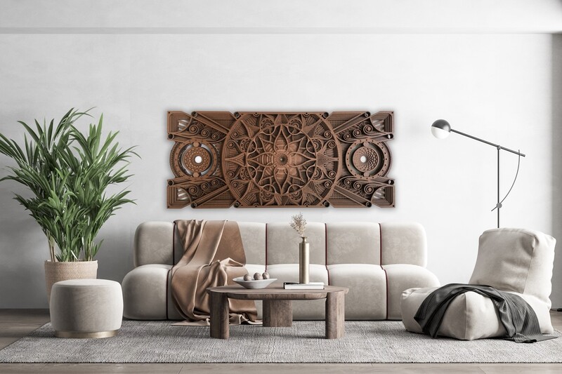 Bloominate – (Wood Wall Hang Decor, Layered Mandala)