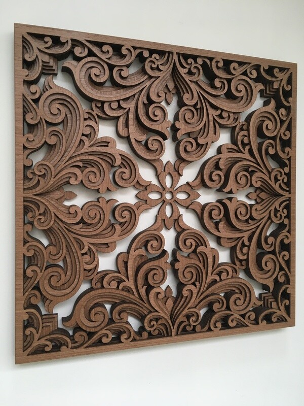 Equanimity (Wood Wall Hang Decor, Layered Mandala )