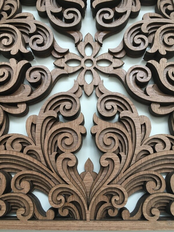 Equanimity (Wood Wall Hang Decor, Layered Mandala)