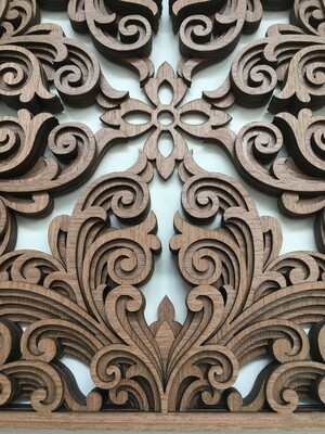 Equanimity (Wood Wall Hang Decor, Layered Mandala)