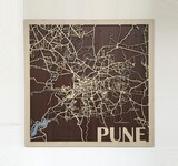 WOODEN CITY MAP - PUNE