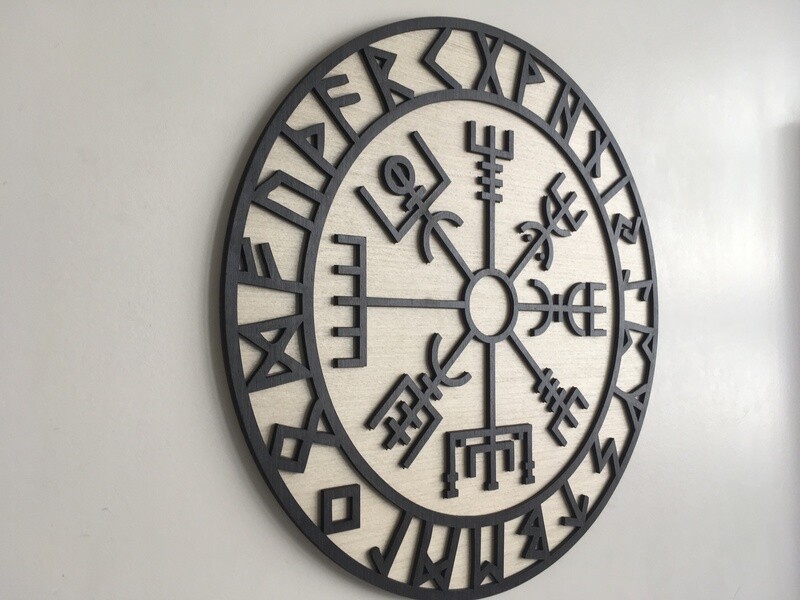Vikings Symbol Wood Wall Art