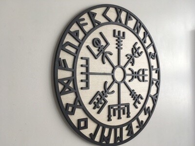 Vikings Symbol Wood Wall Art