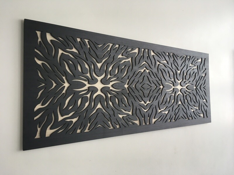 ZEBRA ABSTRACT WOOD WALL ART - Modern Wood Art - Minimal