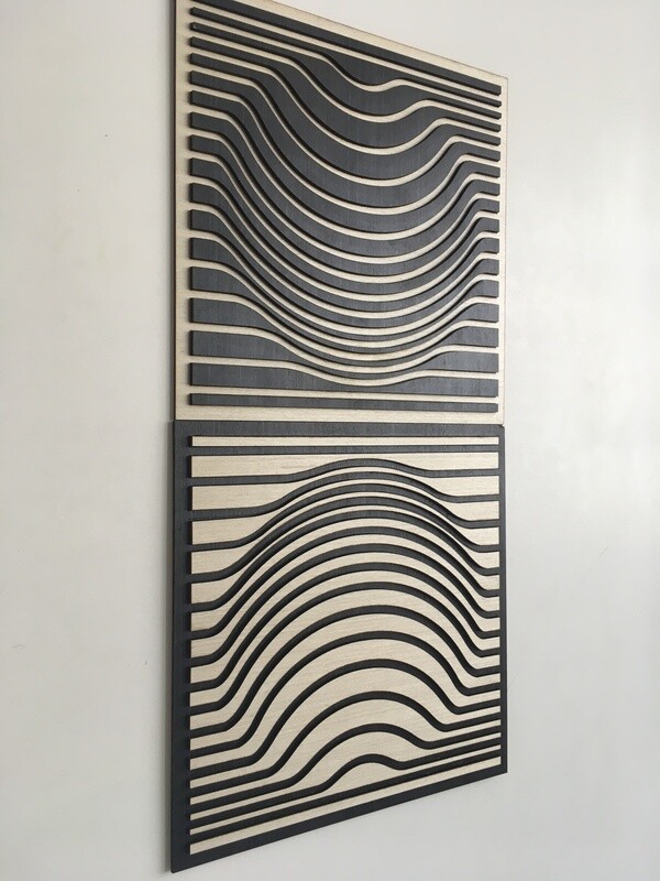 Bulge Illusion Wood Wall Art