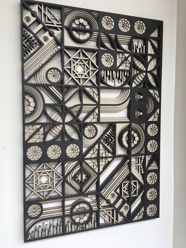 Utopia -  (Wood Wall Hang Decor, Layered Mandala)