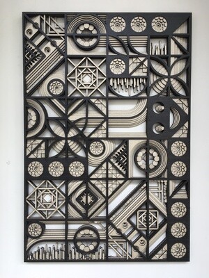 Utopia – (Wood Wall Hang Decor, Layered Mandala)