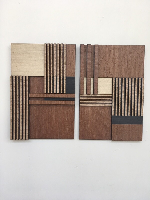 Geometric Wood Wall Art (Set of 2)