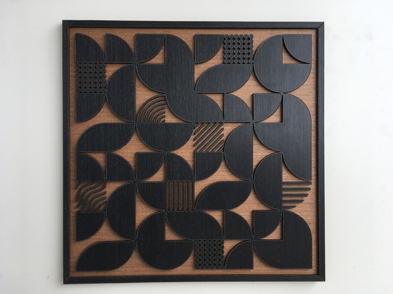 Geometric Abstract Wood Wall Art (Set of 3)(Set of 2) (Single piece)