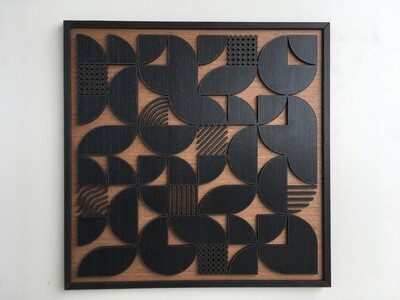 Geometric Abstract Wood Wall Art (Set of 3)(Set of 2) (Single piece)