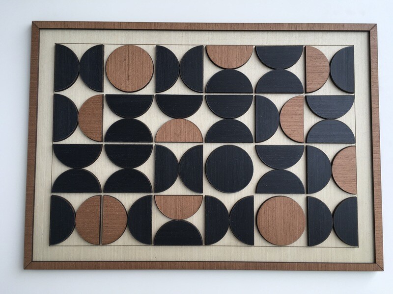Geometric Abstract Wood Wall Art (Single Piece)
