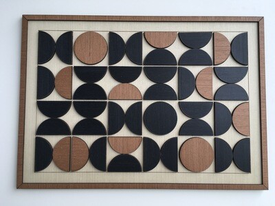 Geometric Abstract Wood Wall Art (Single Piece)