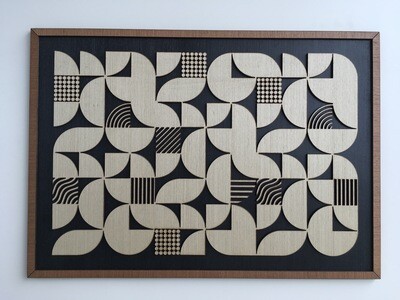Geometric Abstract Wood Wall Art (Single Piece)