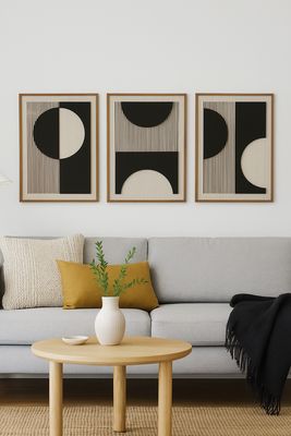 Linear Eclipse Wood Wall Art (Set of 3)