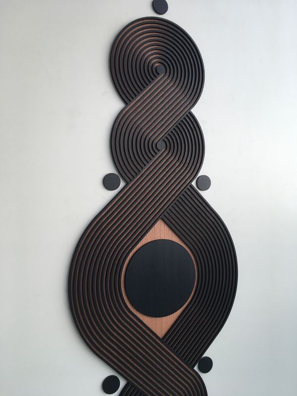 INFINTE FLOW THIRD EYE WOOD WALL ART - Modern Wood Art - Knot Art - Infinity Loop - Minimal
