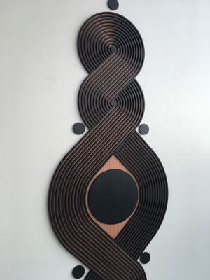 INFINTE FLOW THIRD EYE WOOD WALL ART - Modern Wood Art - Knot Art - Infinity Loop - Minimal