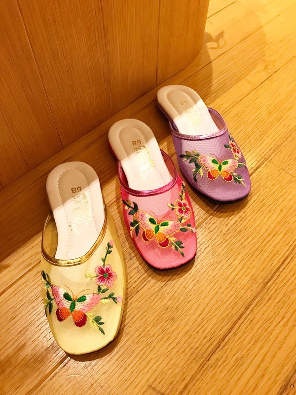 expo0623-蝴蝶梅花-繡花拖鞋鞋面工作坊