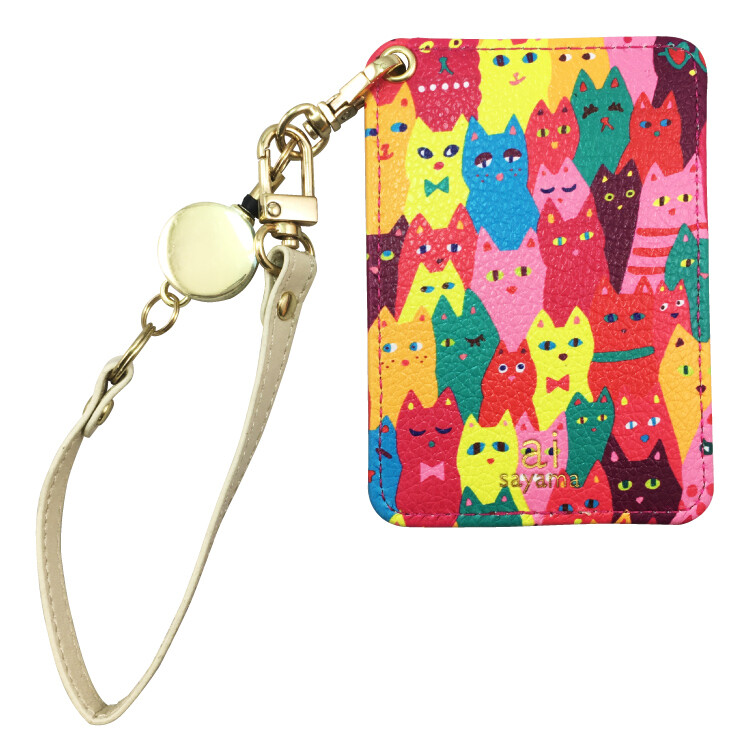 [日本插畫家] ai sayama アイ サヤマ 貓貓圖案 證件套