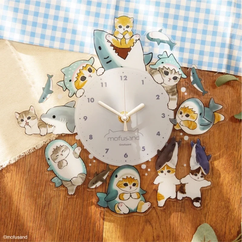 [mofusand] 亞克力掛鐘（鯊魚貓）