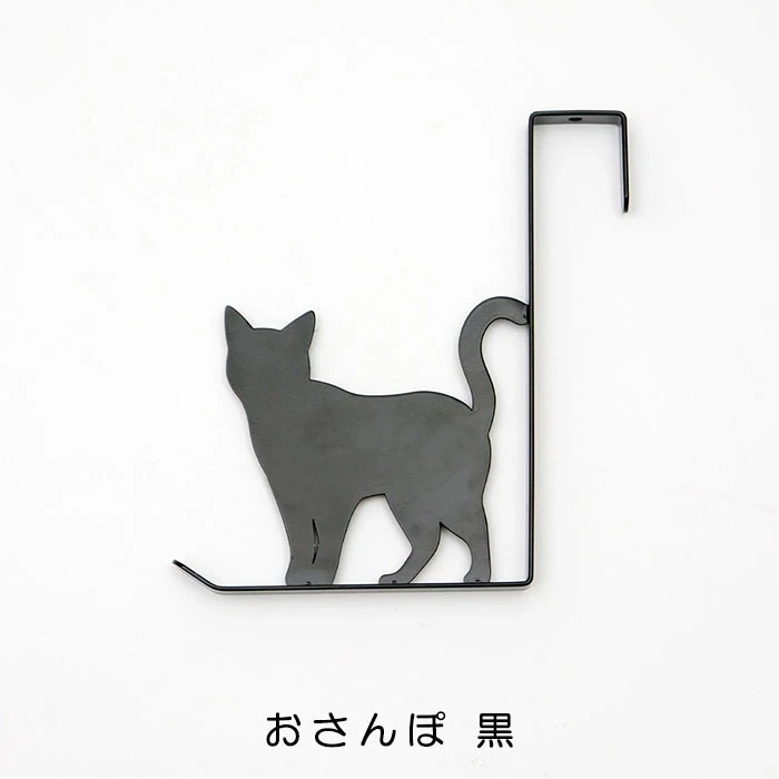 貓貓剪影門後掛鈎, 款式: 黑色