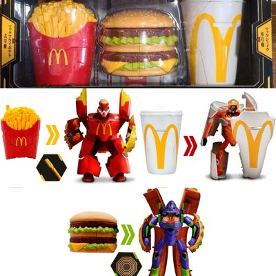 [現貨]日本麥當奴 x 新世紀福音戰士 模型Set