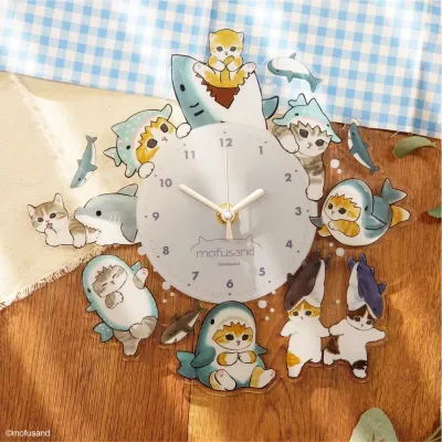 [mofusand] 亞克力掛鐘（鯊魚貓）