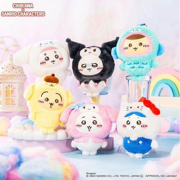 Chiikawa x Sanrio Kiramekko 吊飾 (兔兔 X 布甸狗)