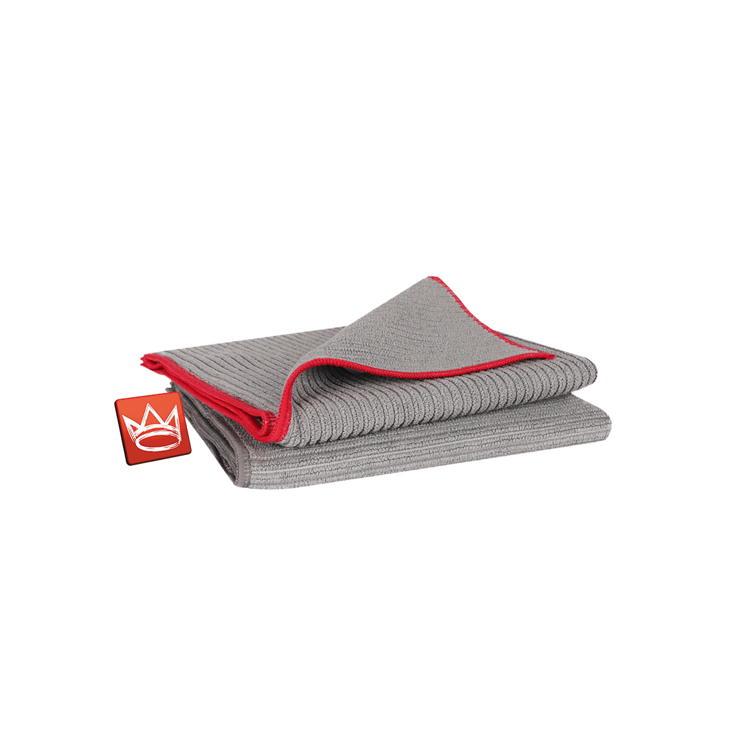 Microfasertuch Antibakteriell, Farbe: grau-rot