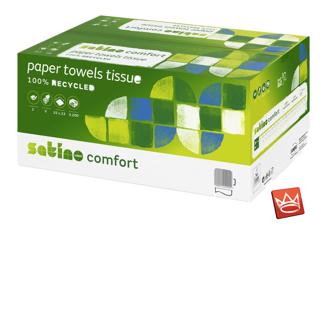 Satino Comfort Handtuchpapier in hochweiß 2-lagig