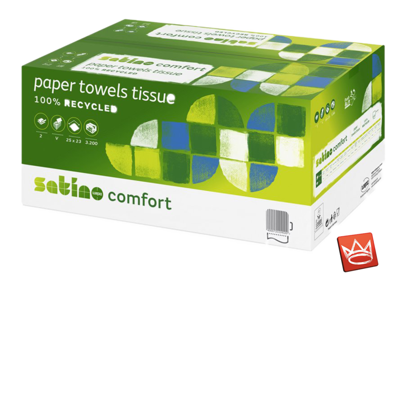 Satino Comfort Handtuchpapier in hochweiß 2-lagig Satino Comfort Handtuchpapier in hochweiß 2-lagig