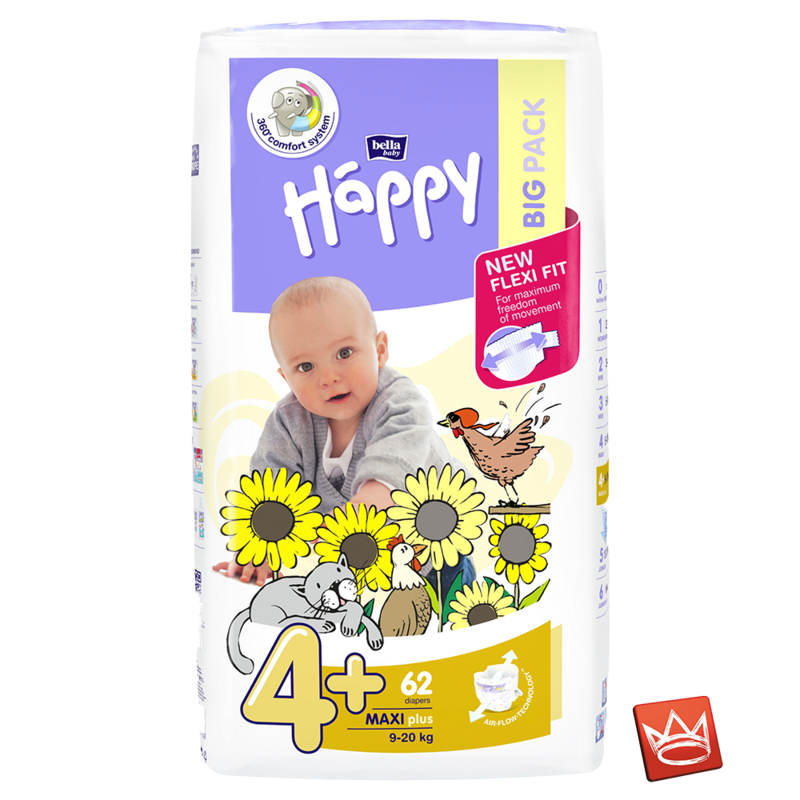 Windeln bella baby Happy Gr.4+ Maxi Plus 9-20kg 62 Stück