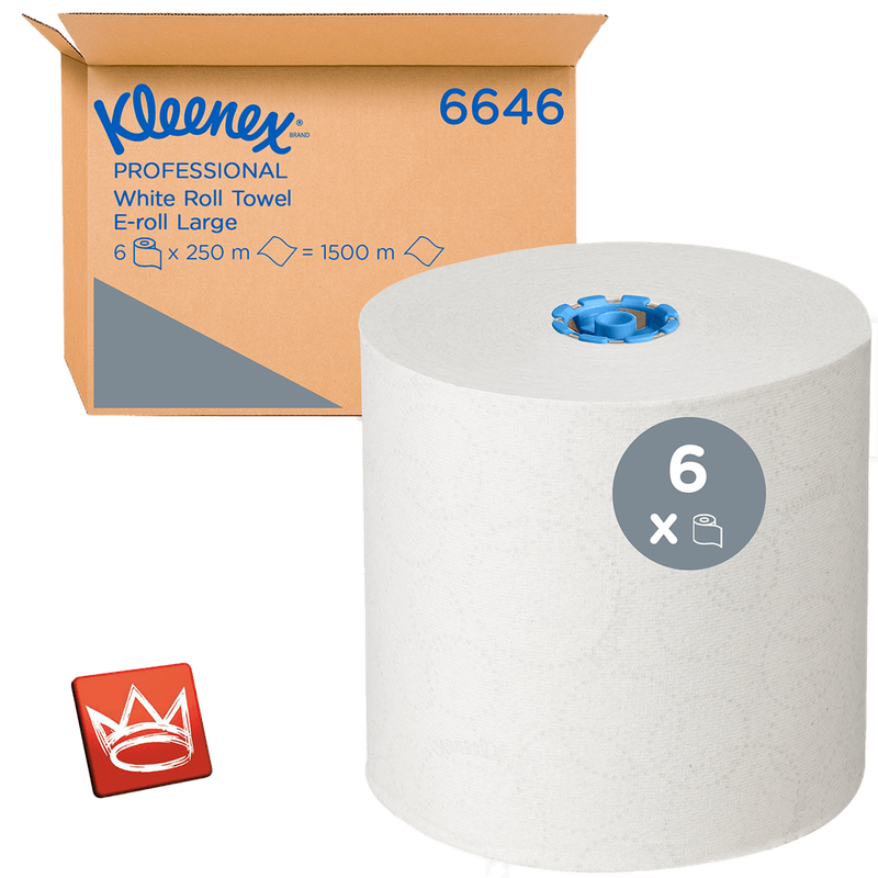 Kleenex Papierhandtücher auf Rollen 6646 – E-Roll-Großrolle Kleenex Papierhandtücher auf Rollen 6646 – E-Roll-Großrolle