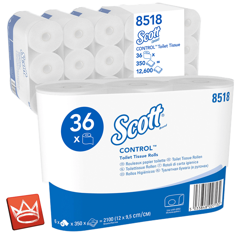 Scott Control Standard-Toilettenpapierrollen 8518 mit 3-lagigen Blättern Scott Control Standard-Toilettenpapierrollen 8518 mit 3-lagigen Blättern