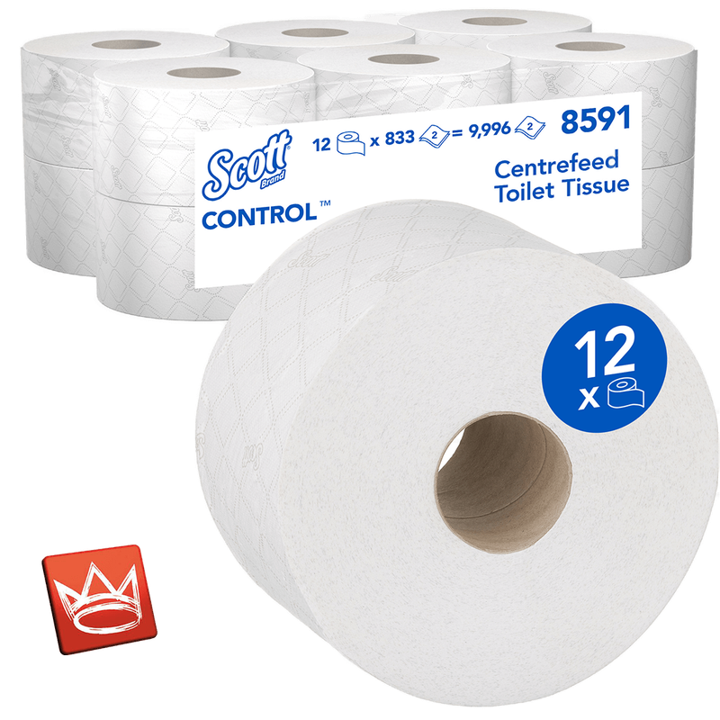 Scott Control Toilettenpapier mit Zentralentnahme 8591 - 2-lagiges Toilettenpapier Scott Control Toilettenpapier mit Zentralentnahme 8591 - 2-lagiges Toilettenpapier