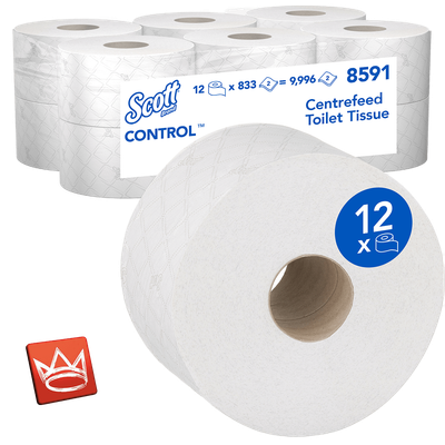 Scott Control Toilettenpapier mit Zentralentnahme 8591 - 2-lagiges Toilettenpapier Scott Control Toilettenpapier mit Zentralentnahme 8591 - 2-lagiges Toilettenpapier