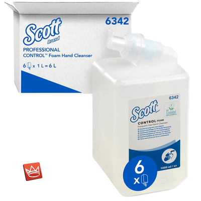 Scott Control Schaum-Seife 6342 unparfümierte Handseife – 6 x 1 Liter