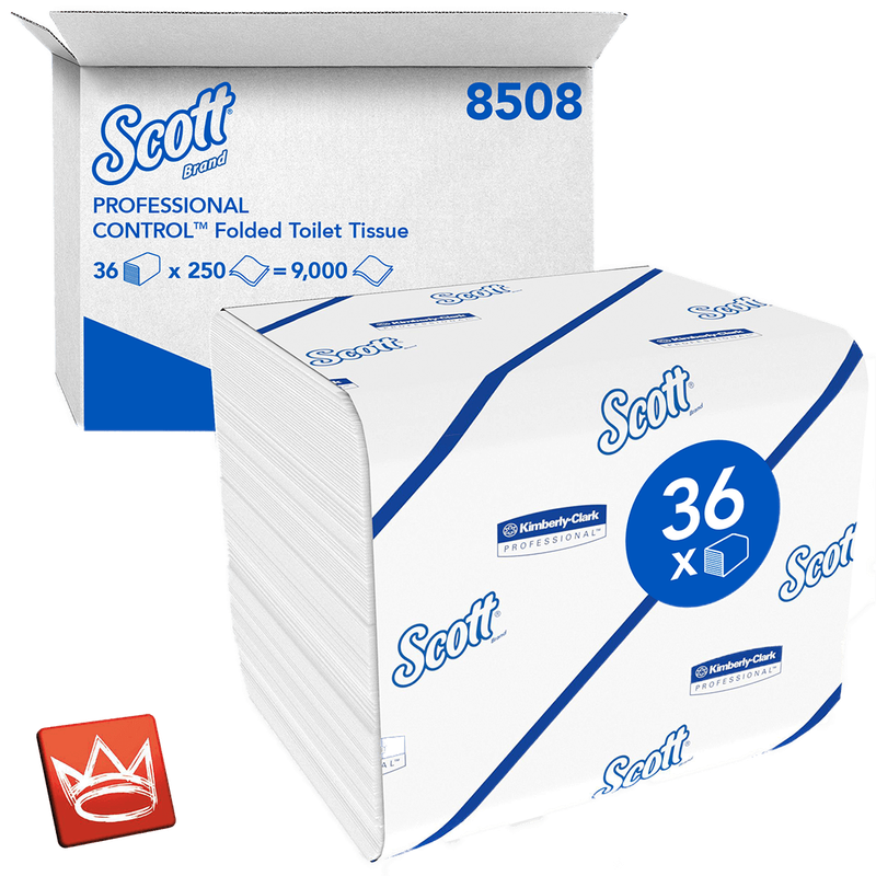 Scott Control Einzelblatt-Toilettenpapier 8508 – 2-lagiges Toilettenpapier