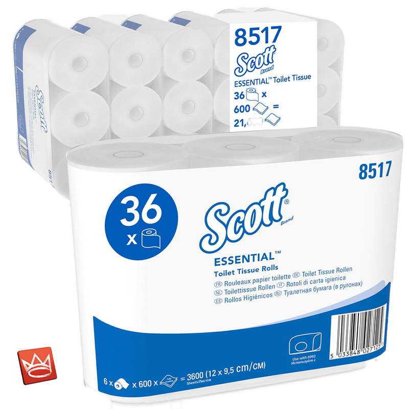 Scott Essential Toilettenpapierrollen 8517 – 2-lagiges Toilettenpapier