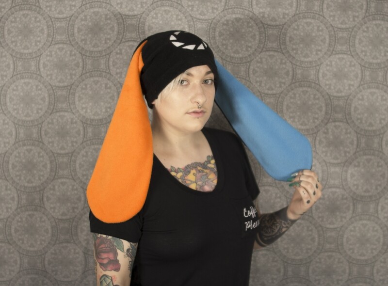 White Aperture Portal Bunny Hat