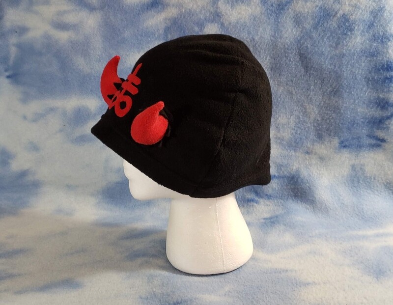 Leviathan Cross Beanie with Horns Witch Sulfer