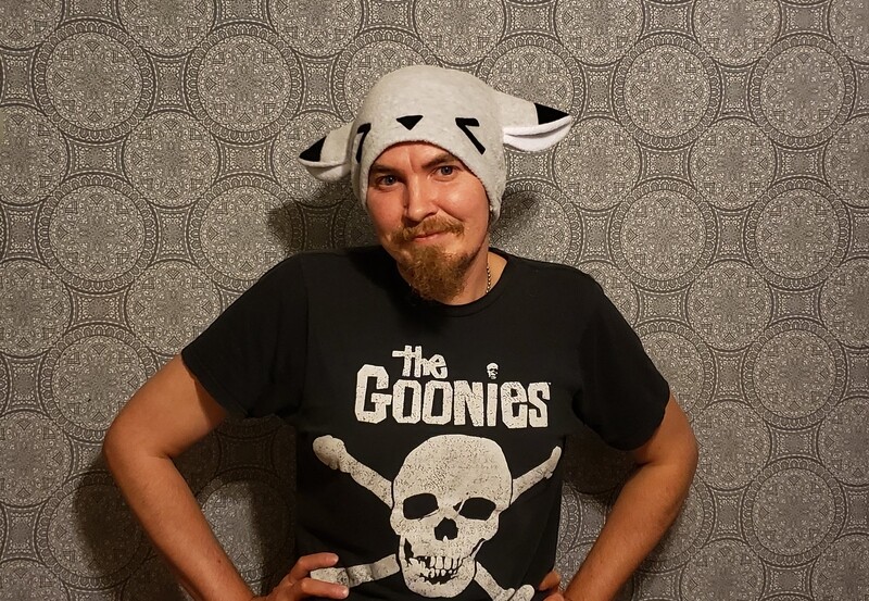 Squinty Gray Fox Hat Wolf