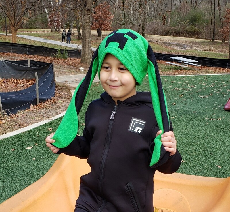 Creeper Bunny Minecraft Hat
