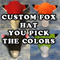 CUSTOM Fox Hat YOU PICK 3 COLORS