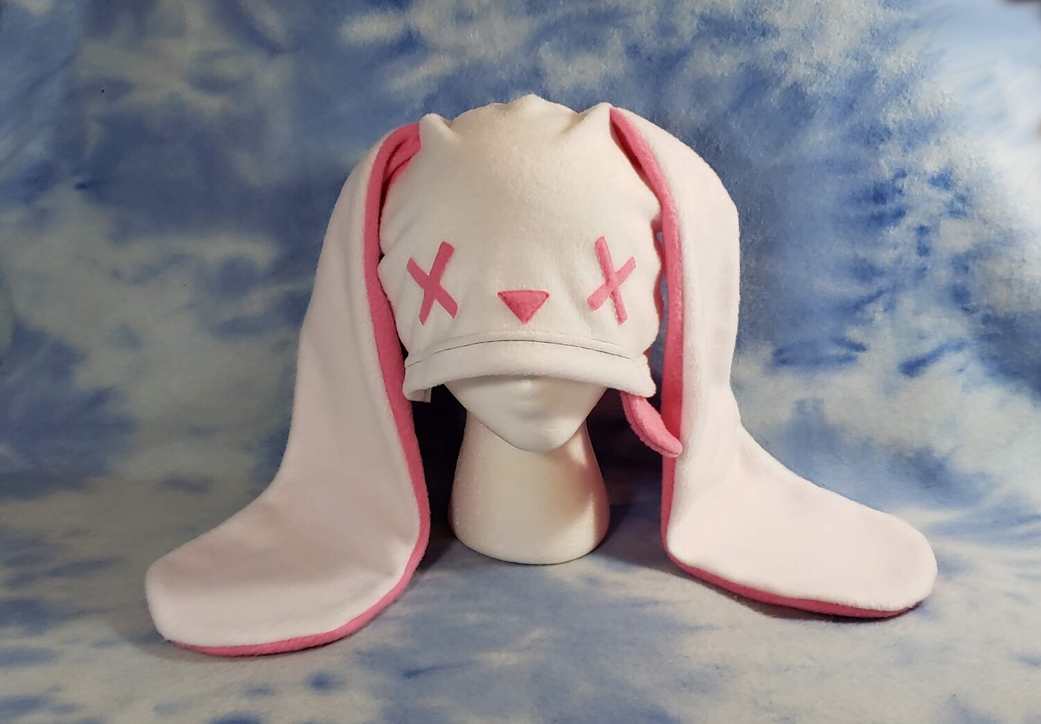 White Pink Zombie Bunny Hat Dead Toxic Goth X Raver Rabbit